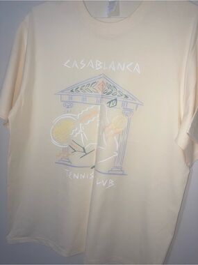 Casablanca Cream 'Tennis Club' Short Sleeve Tee